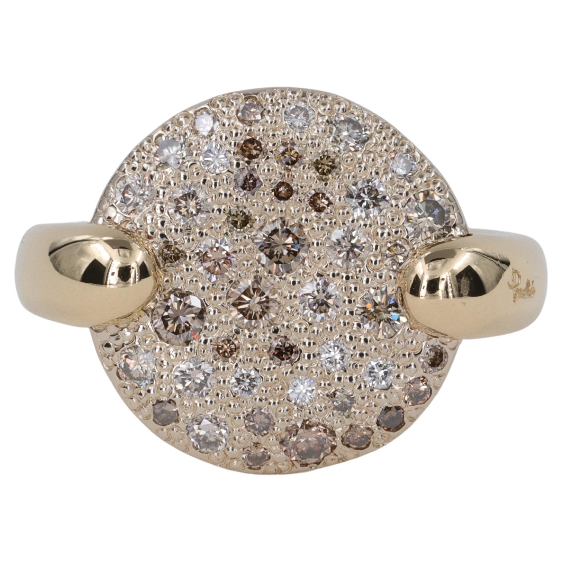 Pomellato Sabbia Brown Diamond Ring Set in 18 Karat Gold