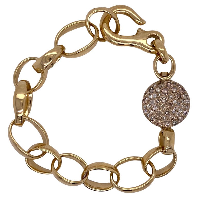Pomellato Sabbia Diamond 18 Karat Yellow Gold Open Link Bracelet Modern at  1stDibs | bracelet sabbia pomellato, pomellato sabbia bracelet