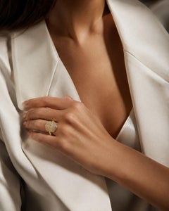 Pomellato Sabbia Diamond 18K Rose Gold Ring, Signed, 1990s.