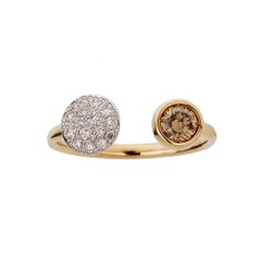 Pomellato Sabbia Diamant Cocktail Ring 18k Rose Gold Sz 5 1/2