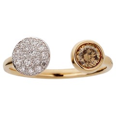 Pomellato Sabbia Diamant Cocktail Ring 18k Rose Gold Sz 5 1/2