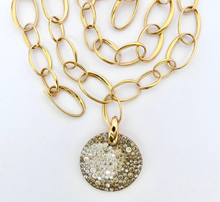 Pomellato Sabbia Diamond Pendant Rose Gold Necklace at 1stDibs pomellato sabbia necklace