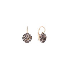 Pomellato Sabbia Earring in Burnished Rose Gold with Brown Diamonds O.B204HMO7BR