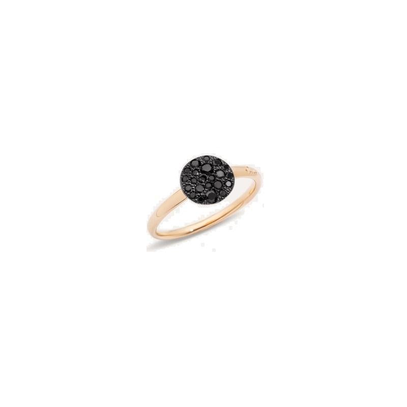 Pomellato Sabbia Ring aus 18 Karat Roségold mit schwarzem Diamant AB4070O7000DBK00 im Zustand „Neu“ im Angebot in Wilmington, DE