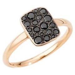 Pomellato Sabbia Ring 18k Rose Gold Black Diamonds PAB9032O7000DBK00