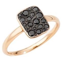 Pomellato Bague Sabbia en or rose 18 carats et diamants noirs AB9032O7000DBK00