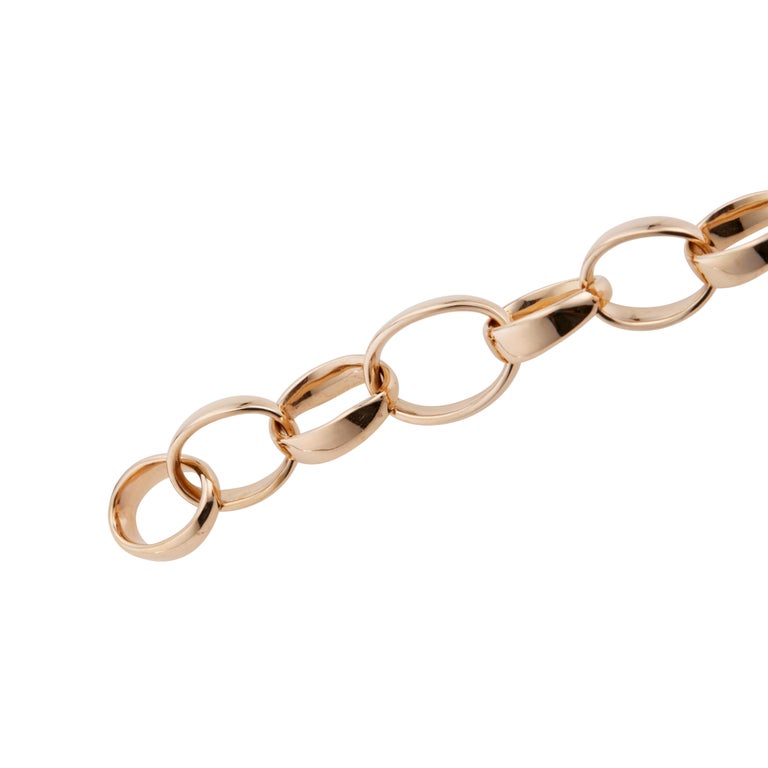 Women's Pomellato Sabbia Rose Gold Link Bracelet For Sale