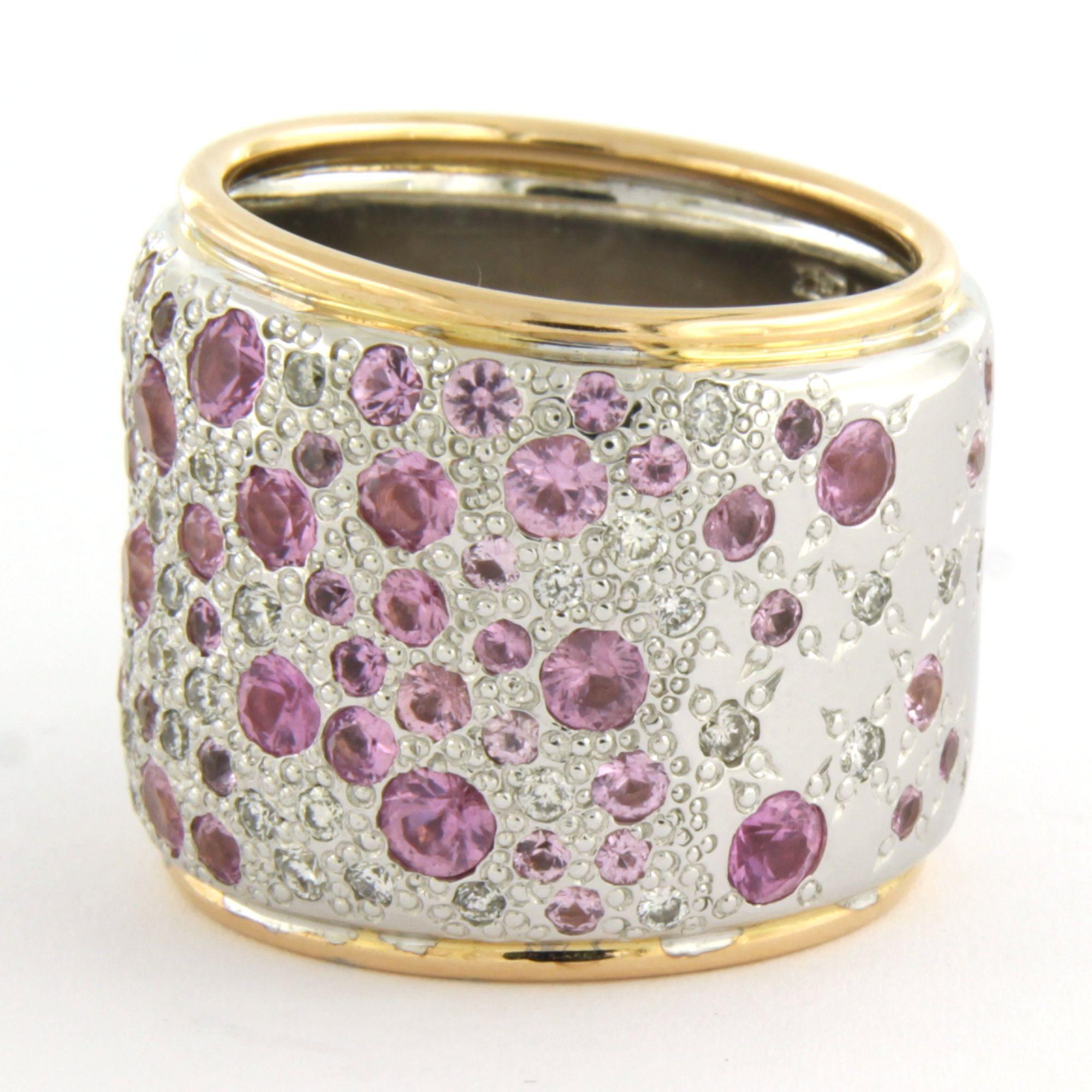 Pomellato SABIA Bague en or 18k avec saphir rose et diamants taille brillant en vente 2