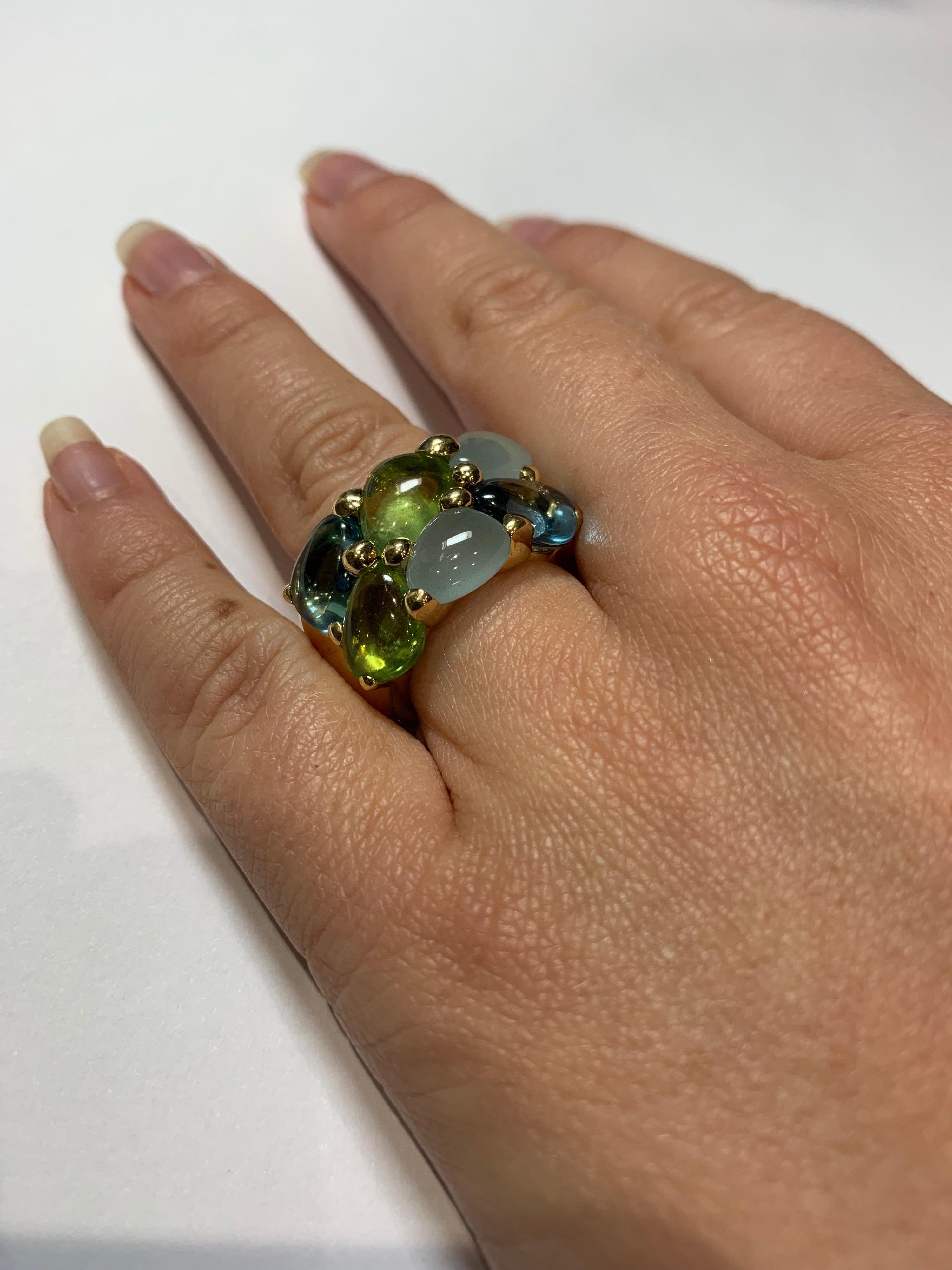 Women's Pomellato Saffi Multi Gemstone Gold Ring