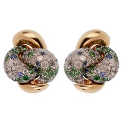 Pomellato Sapphire Diamond Rose Gold Earrings