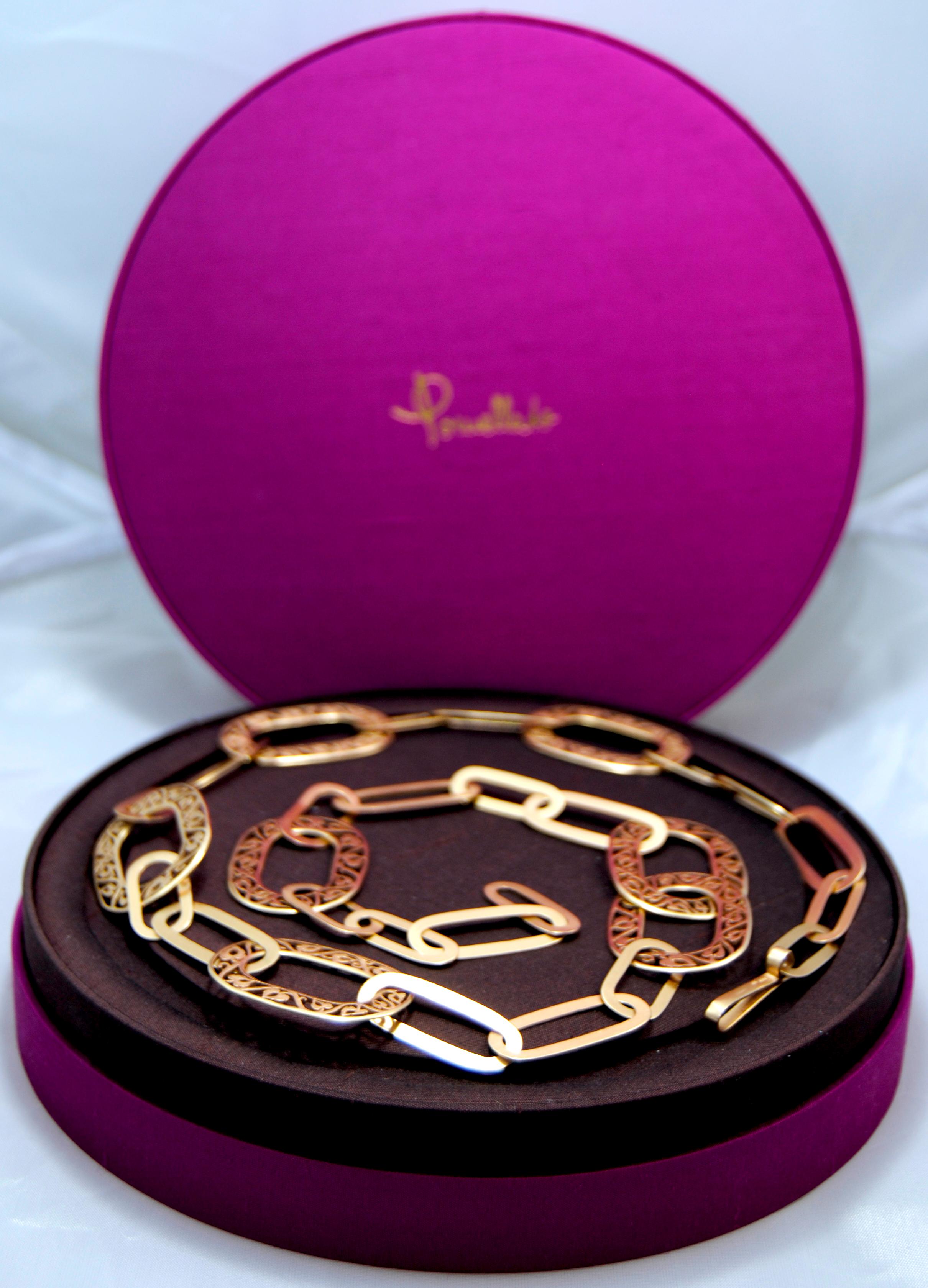 Contemporary Pomellato Satin Gold Necklace from Arabesque Collection