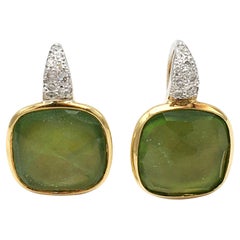 Pomellato 'Sherazade' Gold Peridot and Diamond Earrings