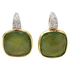 Pomellato 'Sherazade' Gold Peridot and Diamond Earrings
