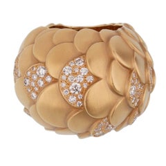 Pomellato Sirene 18k Rose Gold Diamond Cocktail Ring Sz 6