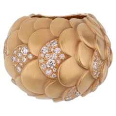Pomellato Sirene 18k Rose Gold Diamond Cocktail Ring Sz 6