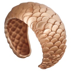 Pomellato Sirene Matte Rose Gold Scale Cuff Bracelet
