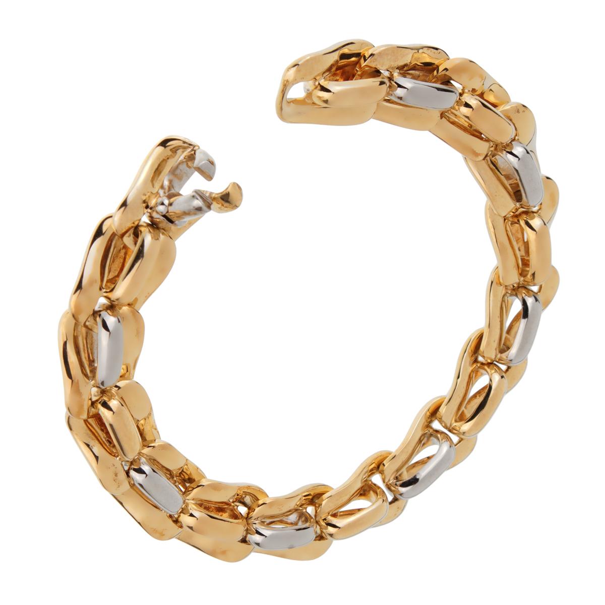 Pomellato Bracelet à maillons en or massif et or 18 carats pour femmes Excellent état - En vente à Feasterville, PA
