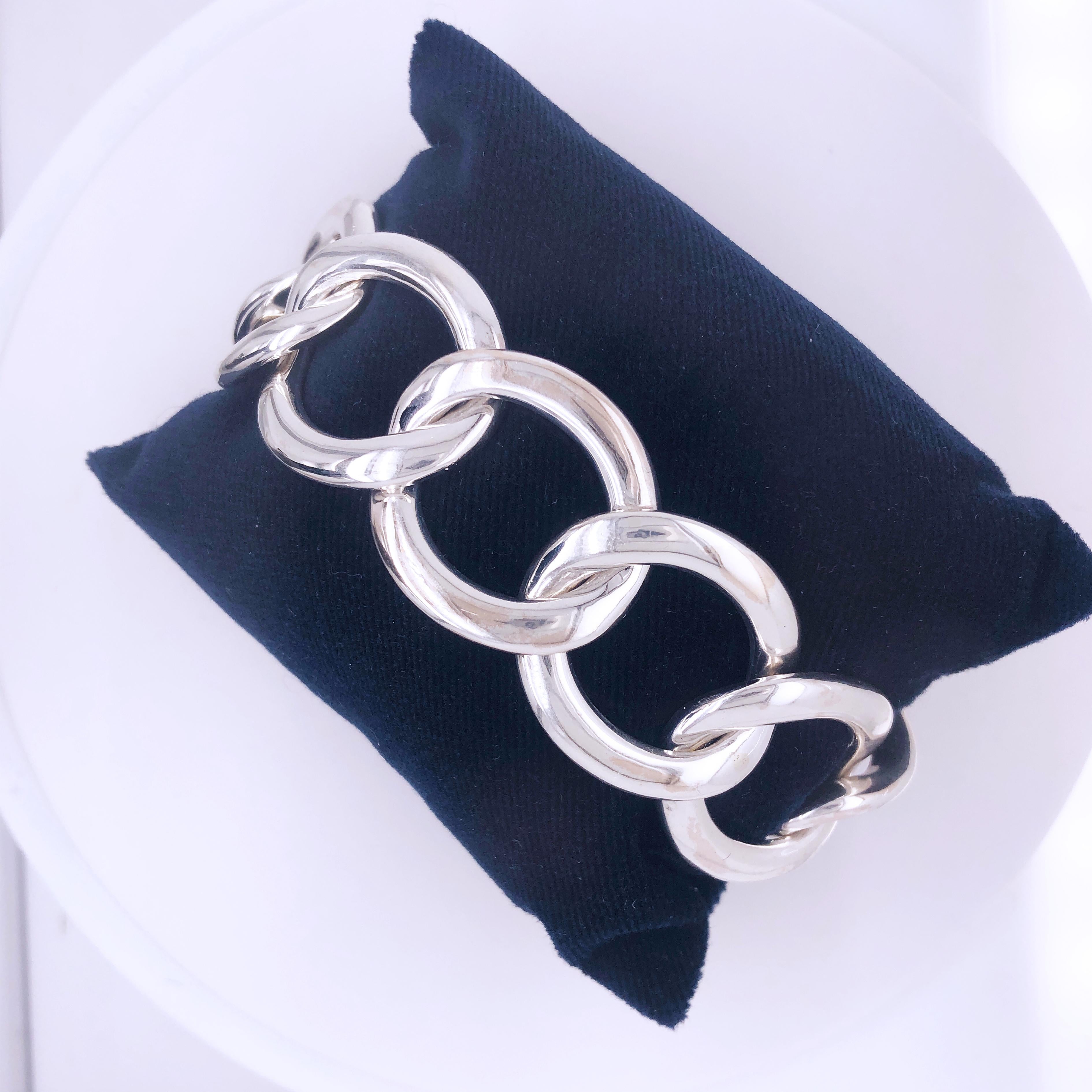Pomellato Solid Sterling Silver Gourmette Bracelet, circa 1998 For Sale 6