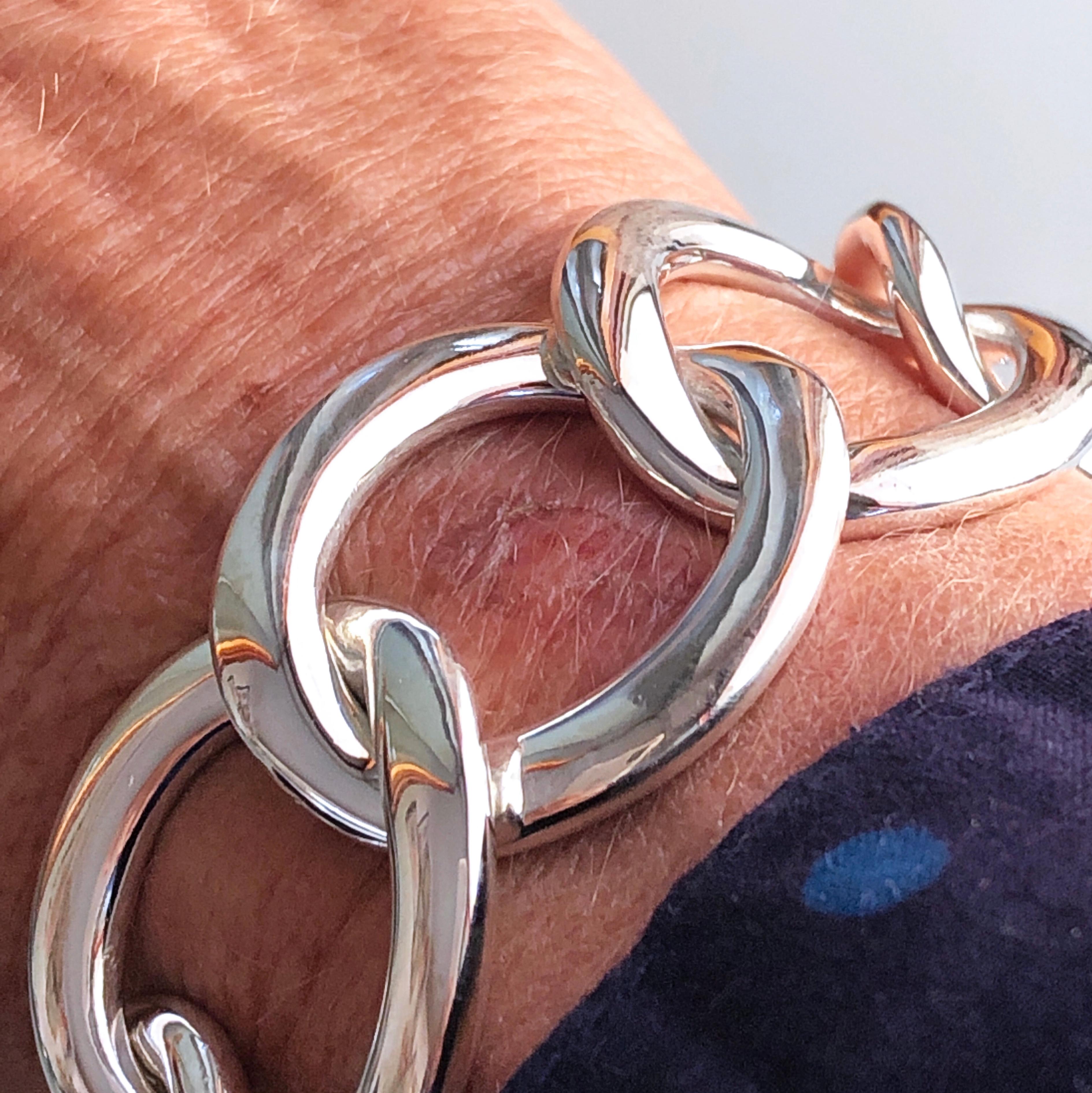 Pomellato Solid Sterling Silver Gourmette Bracelet, circa 1998 For Sale 8