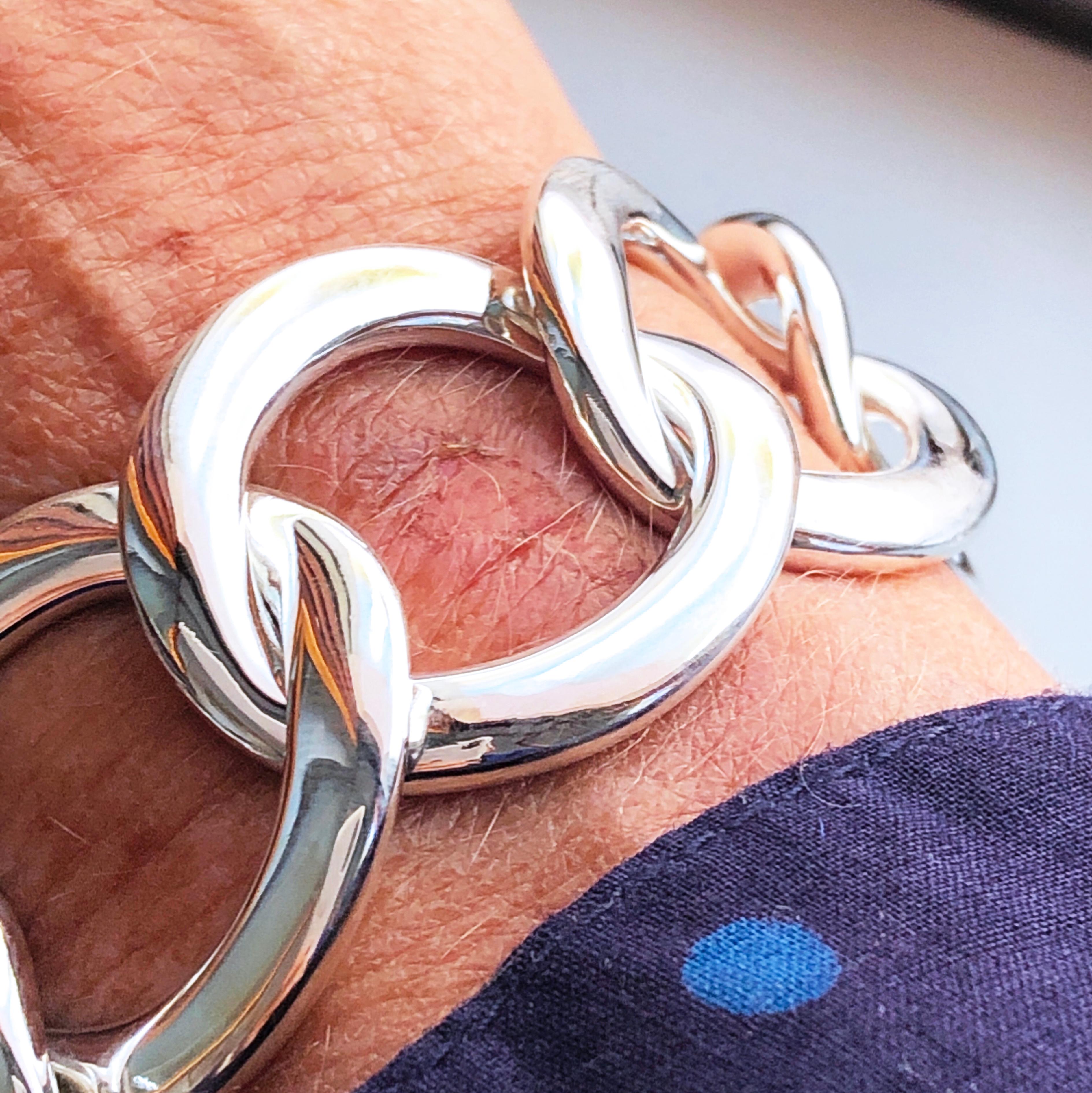 Pomellato Solid Sterling Silver Gourmette Bracelet, circa 1998 For Sale 9