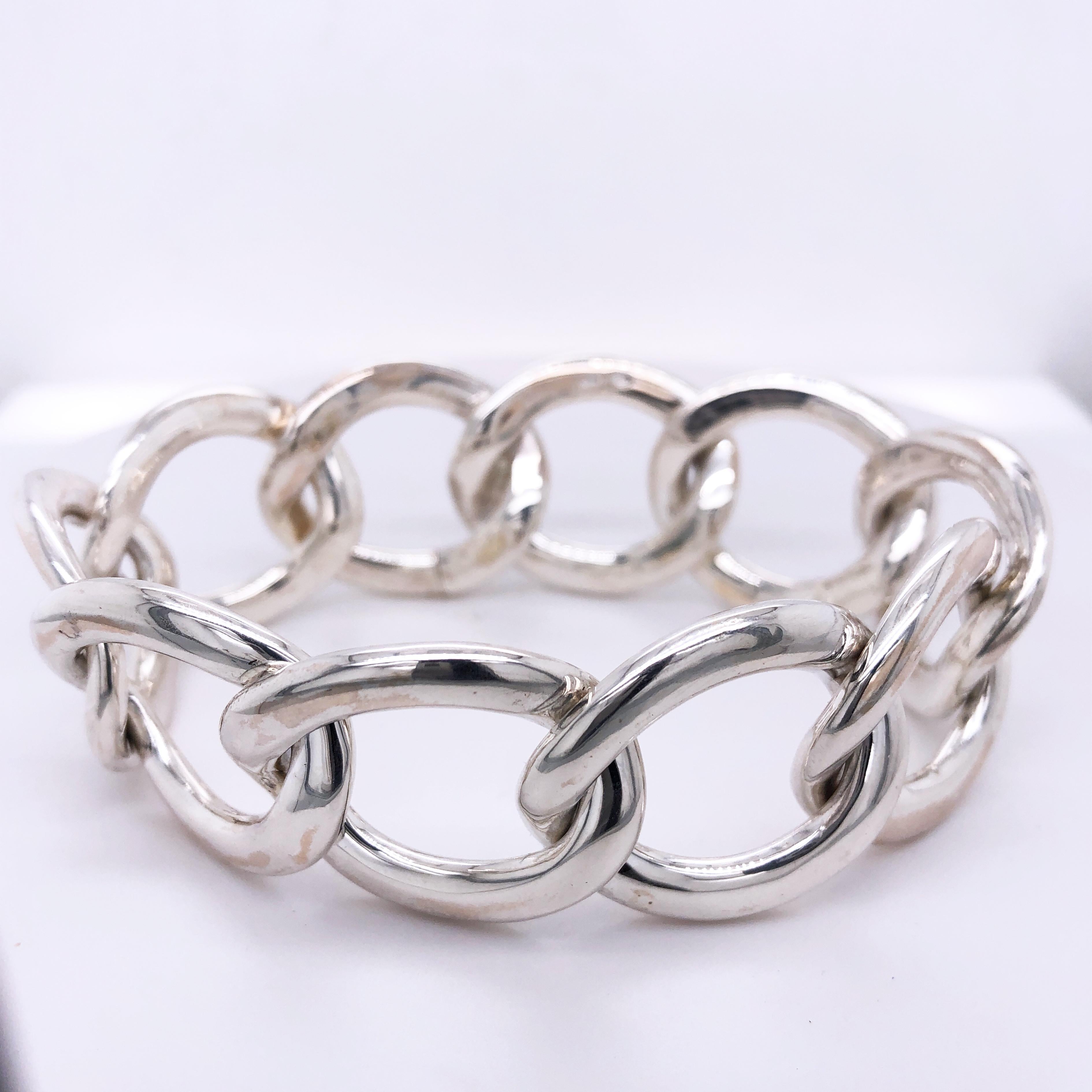 Pomellato Solid Sterling Silver Gourmette Bracelet, circa 1998 For Sale 3