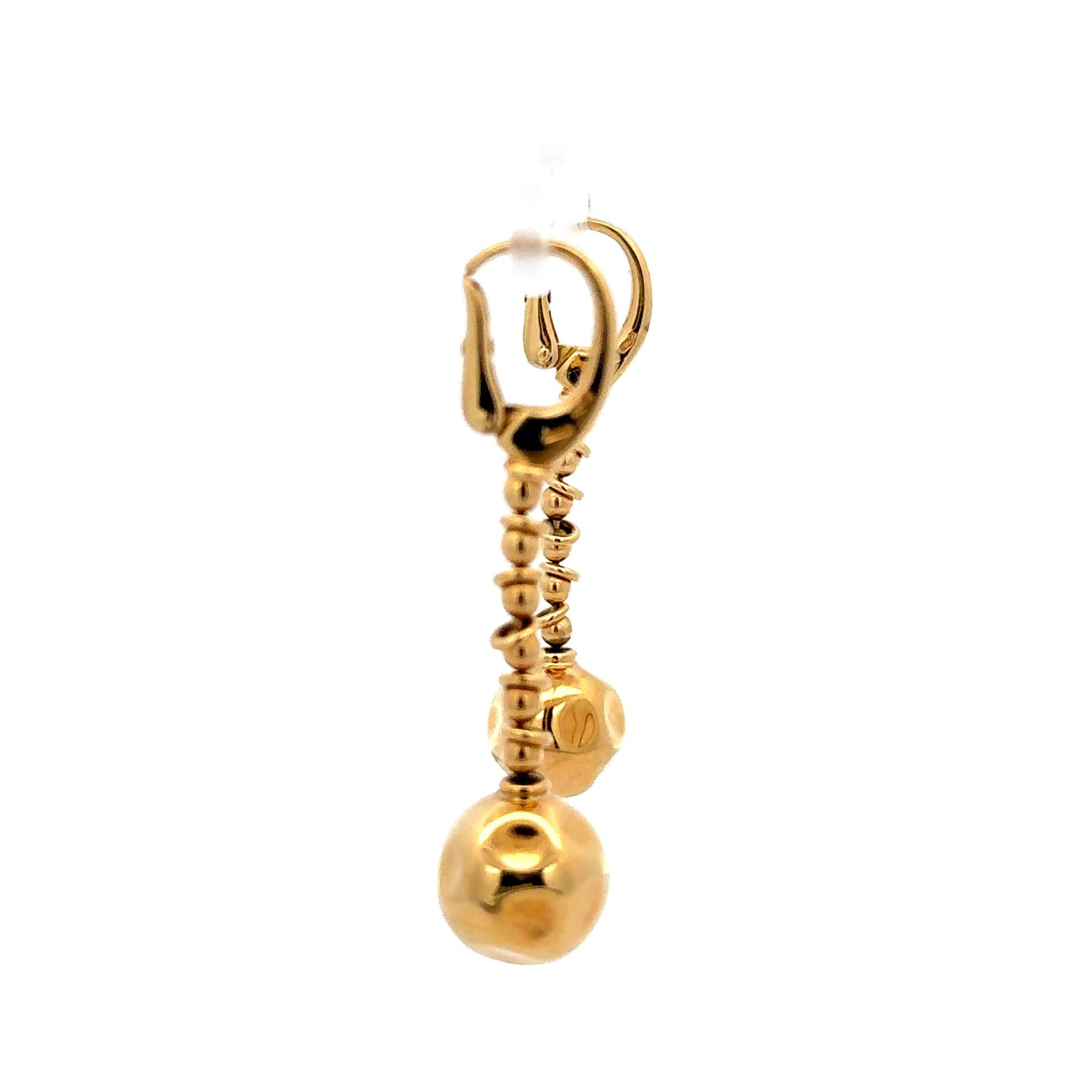 Orecchini a sfera di Pomellato in oro giallo 18 carati In condizioni ottime in vendita a Dallas, TX