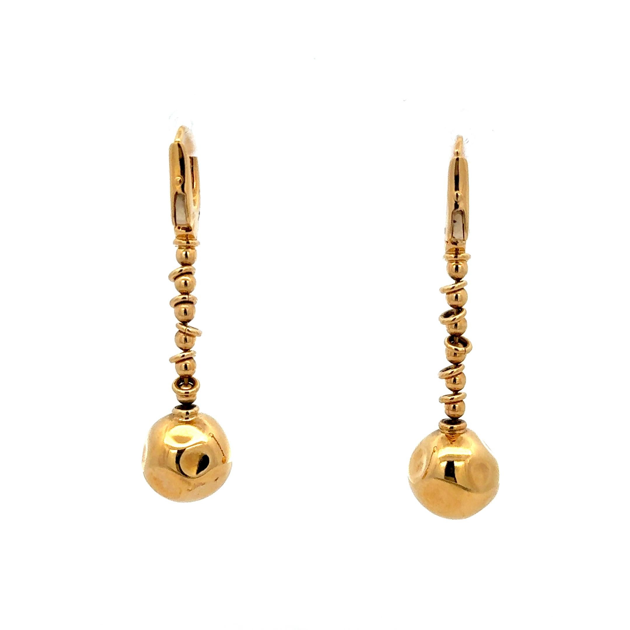 Donna Orecchini a sfera di Pomellato in oro giallo 18 carati in vendita
