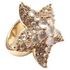 Pomellato Starfish Ring Sirene Ring in Rose Gold Moonstone and Topaz
