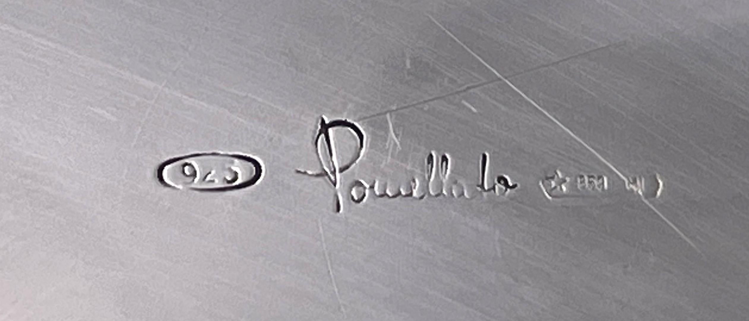 Pomellato, piatto da miele in argento sterling su vassoio in stile metà secolo moderno in vendita 1