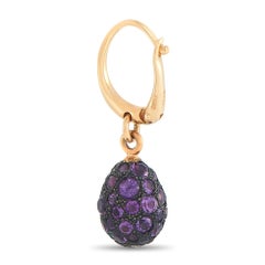 Pomellato Tabou 18k Rose Gold Amethyst Drop Earrings