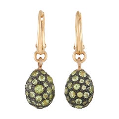 Pomellato Tabou 18k Rose Gold Peridot Earrings