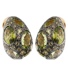 Pomellato Tabou Peridot Rose Gold Hoop Earrings