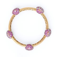 Pomellato Tango Armband aus 18 Karat Gold, Pinkem Saphir, Orangeem Saphir und Diamant