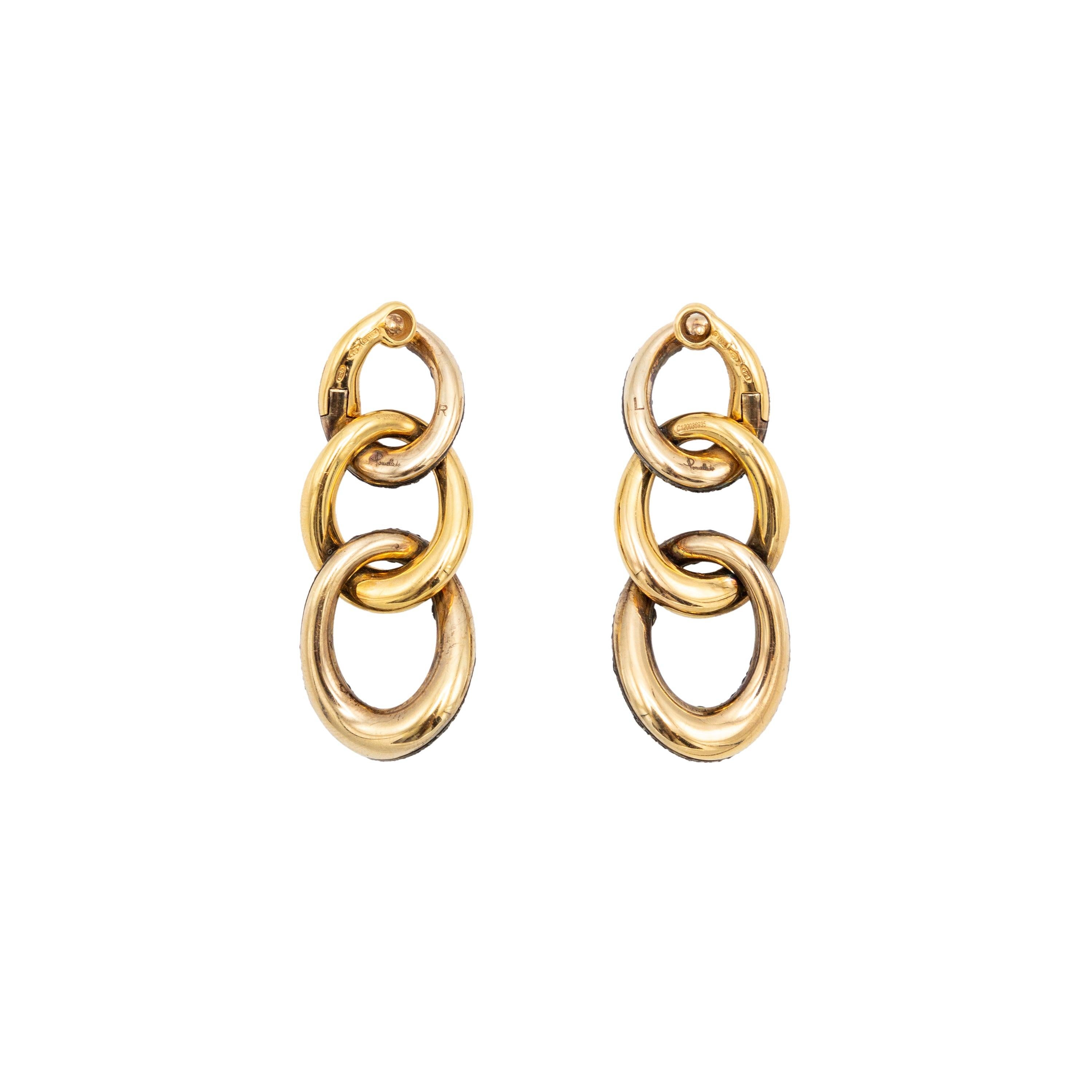 Pomellato Tango Gold and Diamond Earrings - '00s In Excellent Condition For Sale In Milano, IT