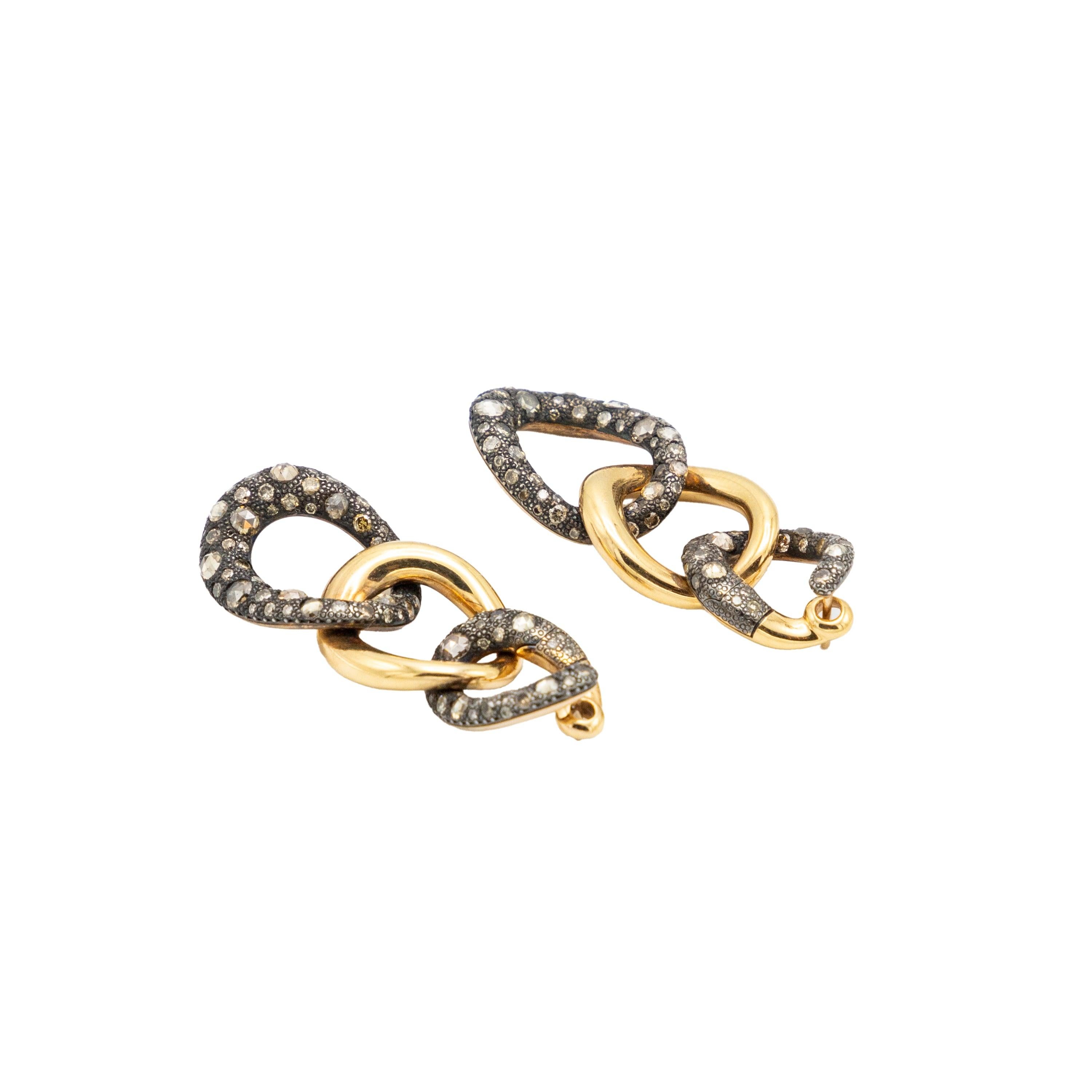 Pomellato Tango Gold and Diamond Earrings - '00s For Sale 1