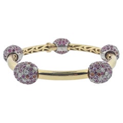 Pomellato Bracelet jonc Tango en or, diamants et saphirs