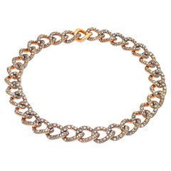 Pomellato Tango necklace in 18k rose gold with brown diamonds