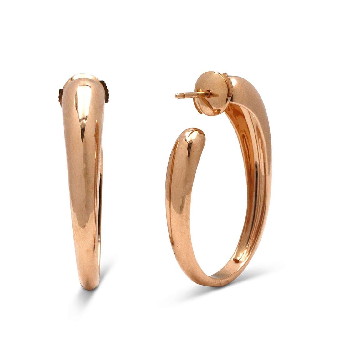 Pomellato Tango Rose Gold Earrings In Excellent Condition In New York, NY