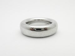 Pomellato Tango Smooth Wide Band Ring 18 Karat White Gold Designer