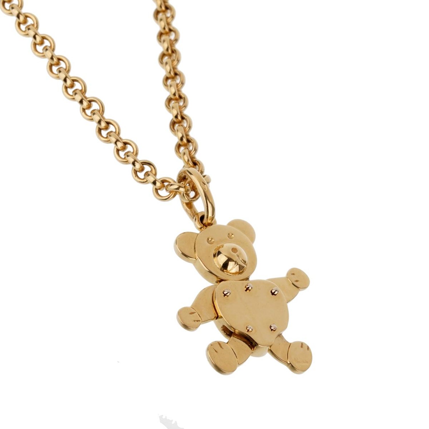 Pomellato Teddy Bear Yellow Gold Charm Necklace For Sale at 1stDibs | teddy  bear necklace, teddy bear charm necklace, gold teddy bear necklace