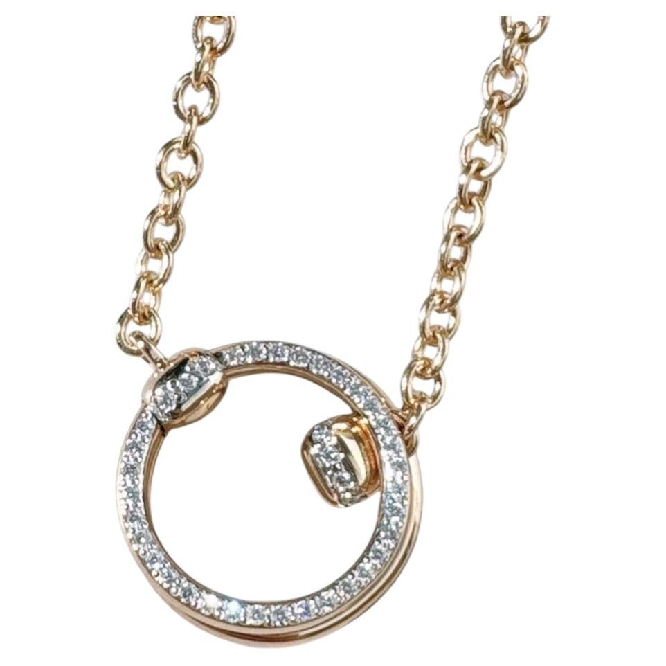 Pomellato Together Necklace 18K Rose Gold Pavé Diamonds