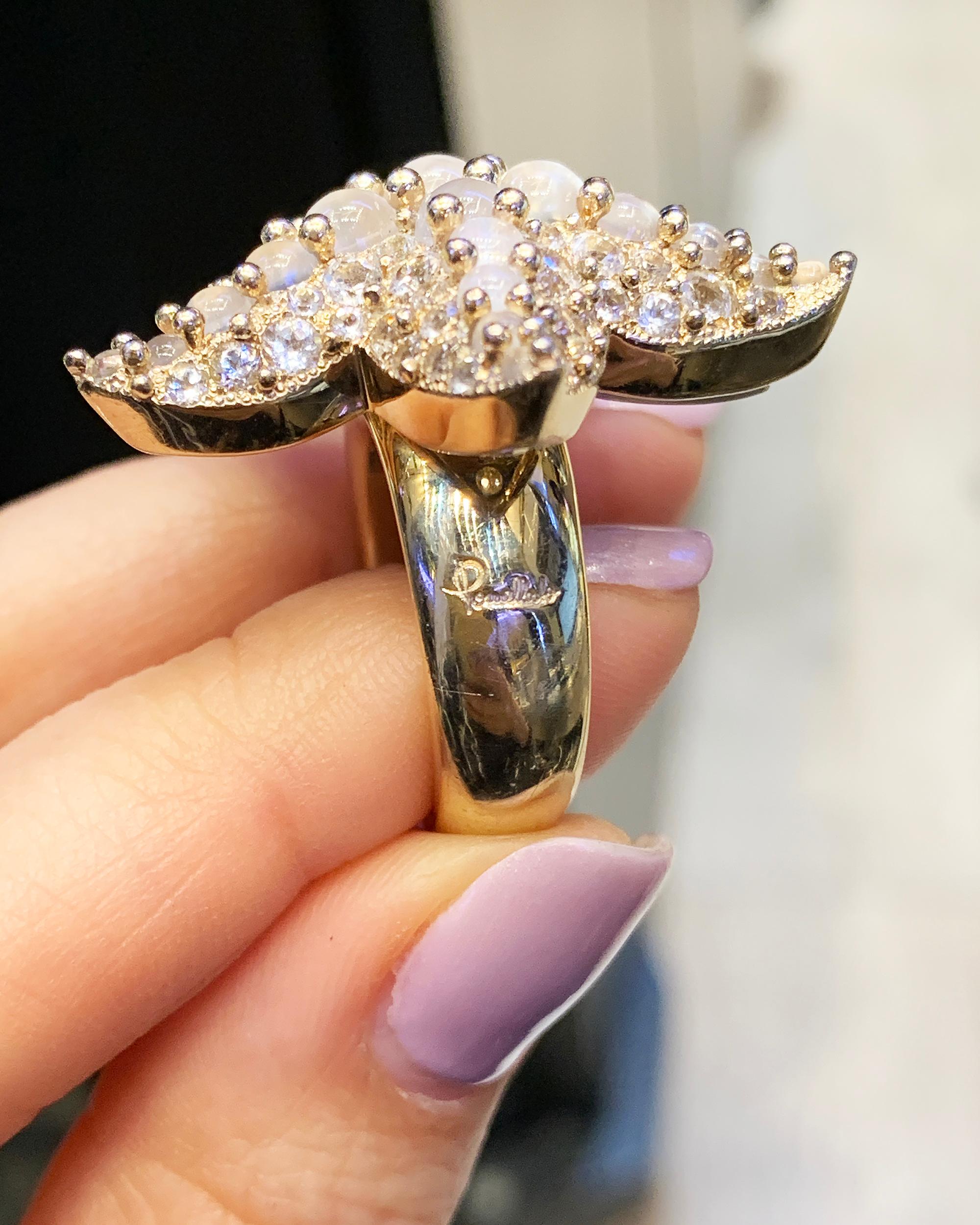 Pomellato Topaz Moonstone Cocktail Ring In Excellent Condition In New York, NY