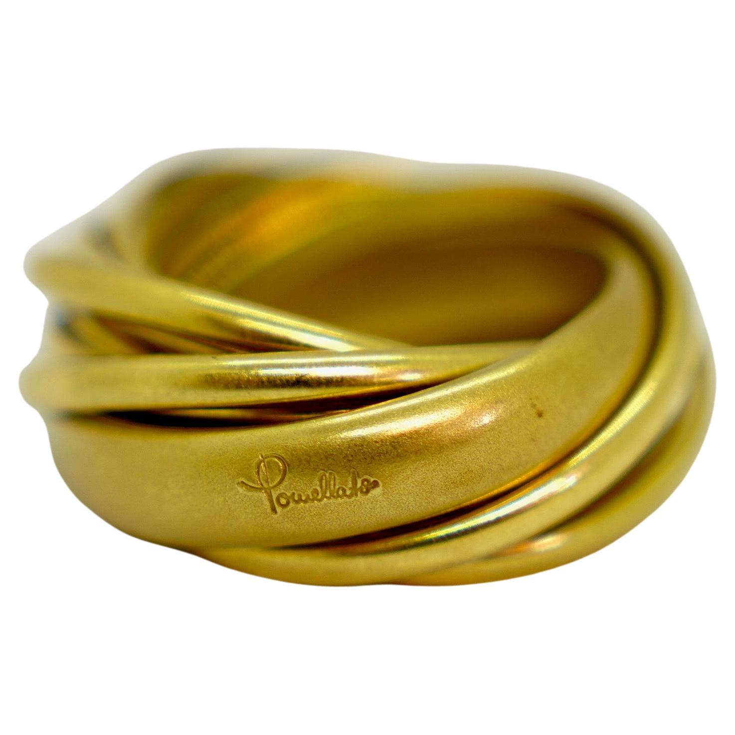 Moderne Bague Trinity Pomellato en or jaune 18 carats en vente