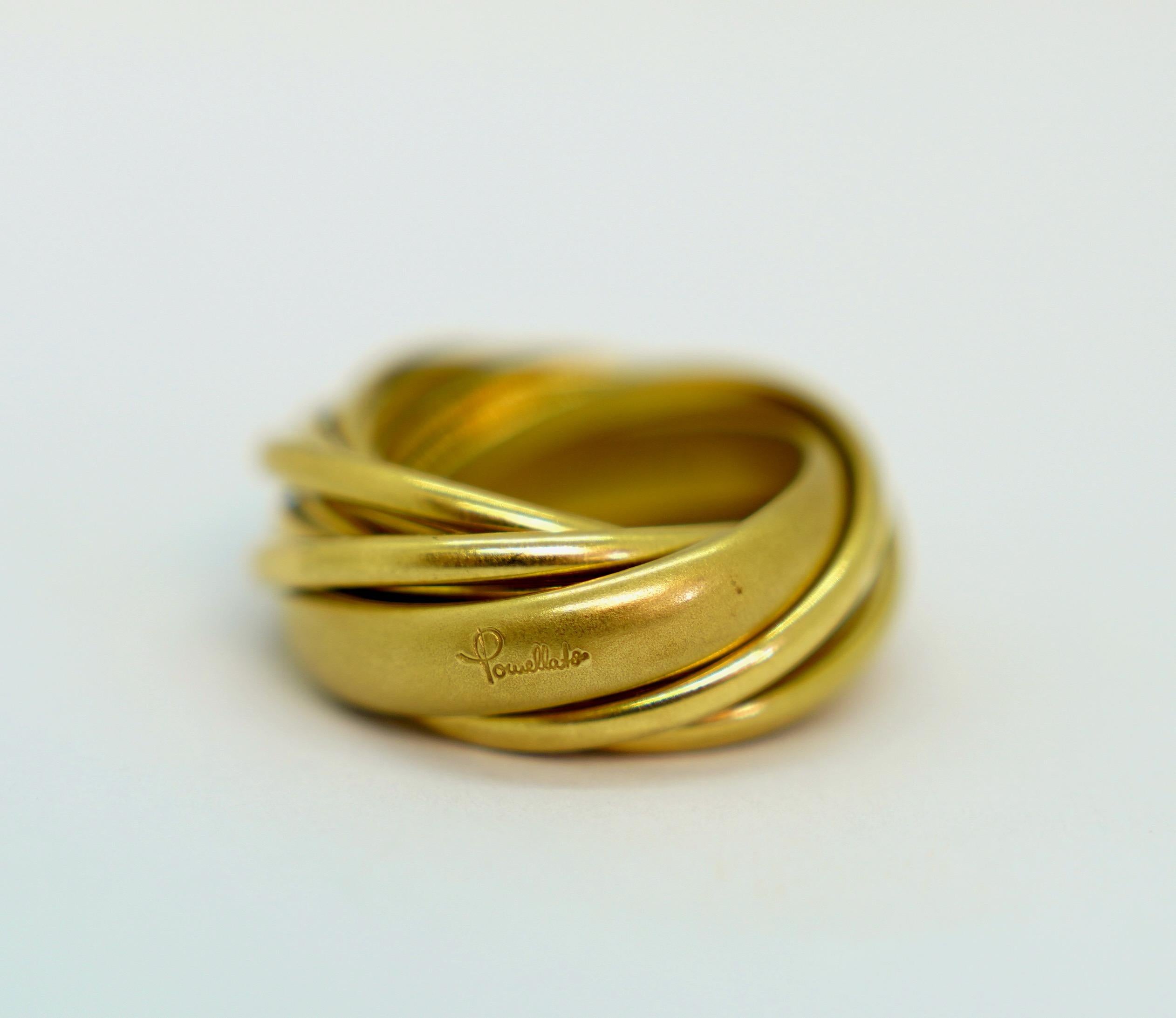 Bague Trinity Pomellato en or jaune 18 carats Pour femmes en vente