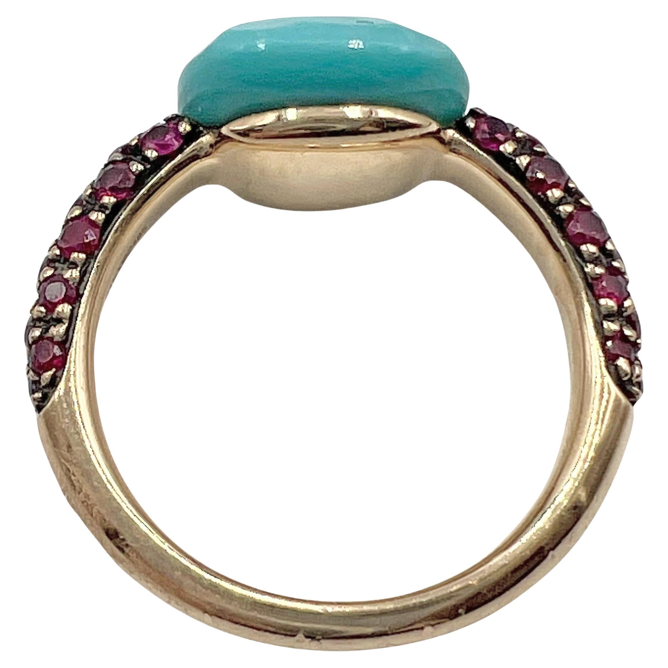 De las mujeres Anillo Pomellato Turquesa Rubí Capri en venta