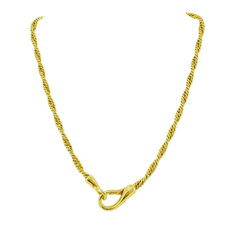 Pomellato Collana con catena a corda ritorta in oro 18k in vendita 1
