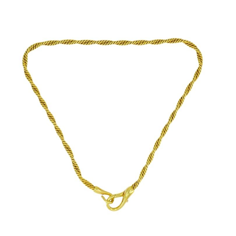 Pomellato Collana con catena a corda ritorta in oro 18k in vendita 3