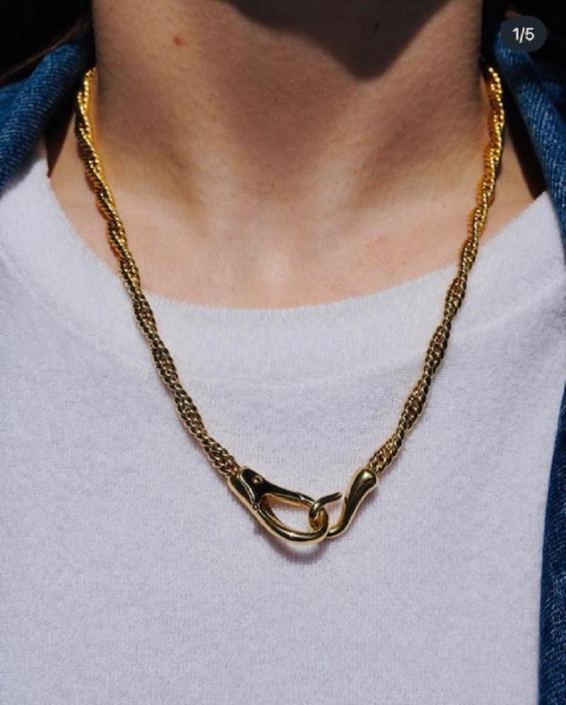 Pomellato Collana con catena a corda ritorta in oro 18k in vendita 4