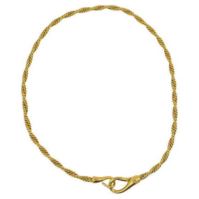 Pomellato Collana con catena a corda ritorta in oro 18k