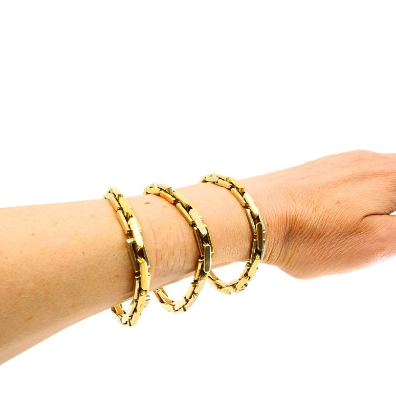 Pomellato Zweifarbige 18k Gold Cabrio-Halskette im Angebot 1